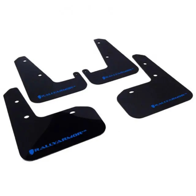 Rally Armor UR Mudflaps Urethane - Universal - Black/Blue - eliteracefab.com