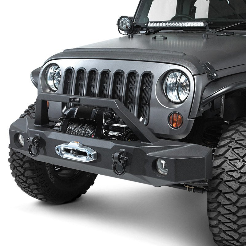 Rampage 2007-2018 Jeep Wrangler(JK) Trailguard Front Bumper - Black - eliteracefab.com