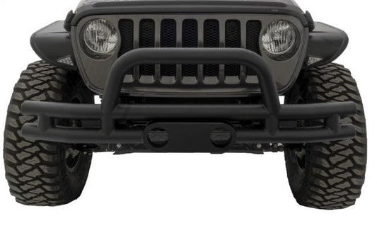 Rampage 2007-2018 Jeep Wrangler(JK) Double Tube Bumper Front - Black - eliteracefab.com