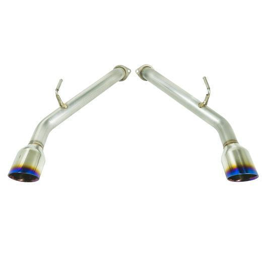 Remark 2014+ Infiniti Q50 Axle Back Exhaust w/Burnt Stainless Double Wall Tip - eliteracefab.com