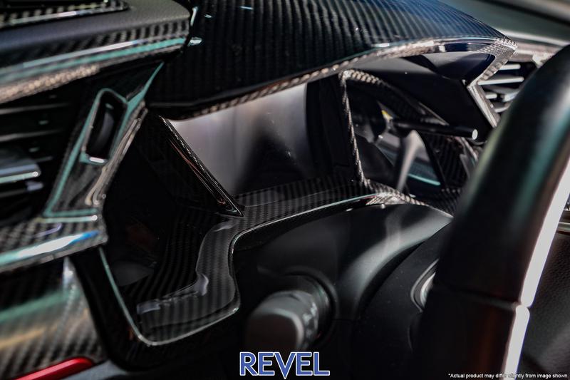 Revel GT Dry Carbon Dash Cluster Cover 16-18 Honda Civic - 1 Piece - eliteracefab.com