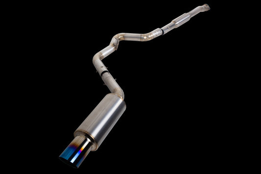 Revel Medallion Ultra Ti titanium catback exhaust system for 2015-2021 Subaru WRX and STI with single exit burnt tip - T60188R