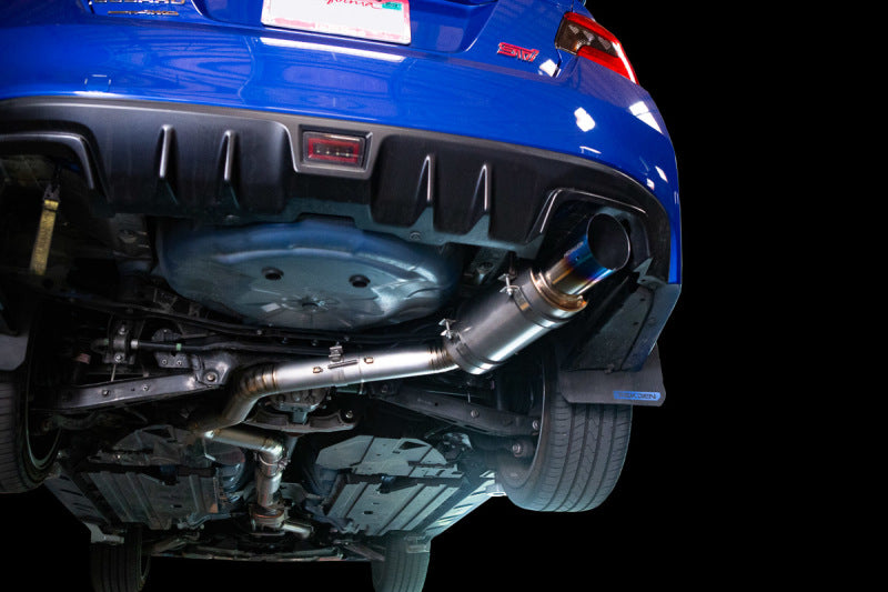 Revel Medallion Ultra Ti titanium catback exhaust system for 2015-2021 Subaru WRX and STI with single exit burnt tip - T60188R