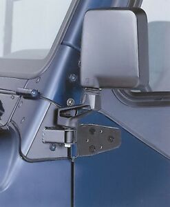 Rampage 1987-1995 Jeep Wrangler(YJ) Mirror Relocation Brackets - Black - eliteracefab.com