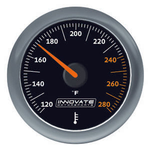 Innovate MTX Analog Oil/Water Temp Gauge Kit - Black Dial - eliteracefab.com