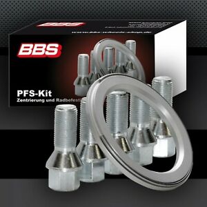 BBS PFS KIT - Audi - Includes 82mm OD - 66.5mm ID Ring / 82mm Clip / Lug Bolts - eliteracefab.com