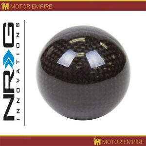 NRG Universal Ball Style Shift Knob (No Logo) - Heavy Weight - Black Carbon Fiber - eliteracefab.com