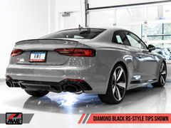 AWE Tuning Audi B9 RS5 Track Edition Exhaust w/ Diamond Black RS Tips - eliteracefab.com