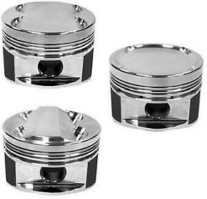 MANLEY Piston Set w/ Rings 86.5mm +.5mm Oversized Bore 8.5:1 Dish Toyota Supra Turbo - eliteracefab.com