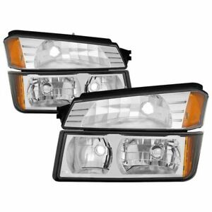 xTune 02-06 Chevy Avalanche w/Cladding OEM Bumper Light & Headlights - (BLACK) (HD-JH-CAVA02-SET-BK) - eliteracefab.com