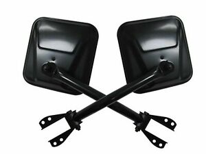 Rampage 1955-1983 Jeep CJ5 Side Mirrors - Black - eliteracefab.com