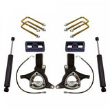 MaxTrac 16-18 GM C1500 2WD w/Stamped Steel. Susp. 7in/4in MaxPro Spindle Lift Kit w/MaxTrac Shocks