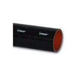 Vibrant 2-1/8in I.D. x 3in Long Gloss Black 4 Ply Aramid Reinforced Silicone Hose Coupling