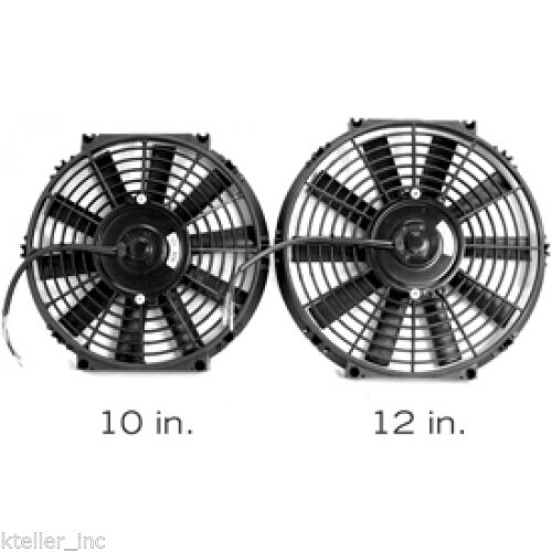 ELECTRIC SLIM FAN - 10" / 12" - Black - eliteracefab.com