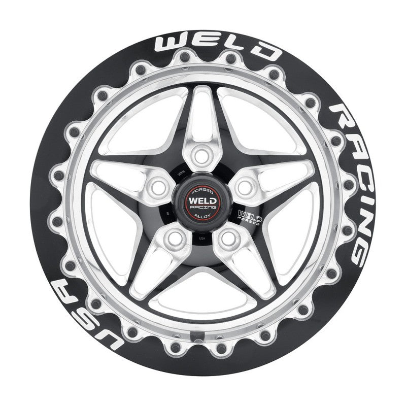 Weld S81 17x10 / 5x4.75 BP/ 7.2in. BS (43mm Offset) Black Wheel 3.18 ID (High Pad) - Single Beadlock