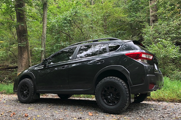 Rally Armor UR Mudflaps Black Urethane Yellow Pearl Logo 2018-2021 Crosstrek - eliteracefab.com
