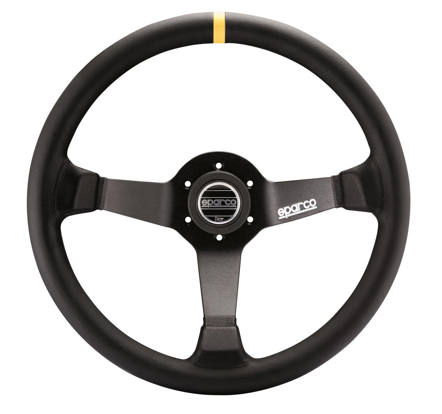 Sparco Strwhl 345 Leather Black - eliteracefab.com