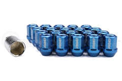 Rays L32 Dura-Nuts Straight Type Lug & Wheel Lock Set - 12x1.50 / Blue