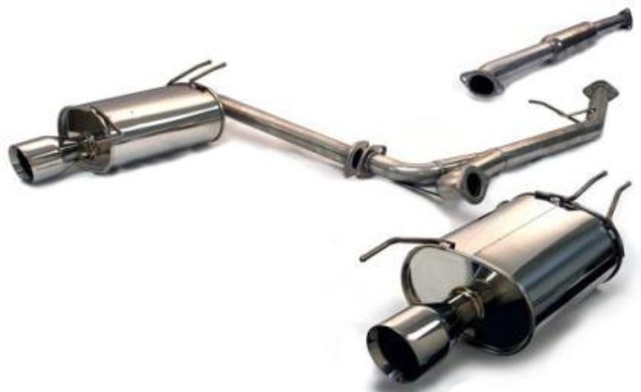 Revel Medallion Touring-S Catback Exhaust - Dual Muffler 04-08 Acura TSX - eliteracefab.com