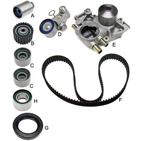 Gates 04 Subaru Impreza EJ20 2.0 Perf Racing Timing Belt Component Kit w/ Water Pump - eliteracefab.com