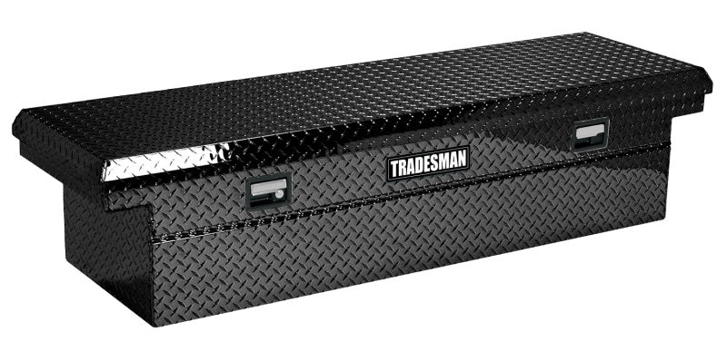 Tradesman 7111001LP 70 inch black aluminum low profile cross bed truck tool box
