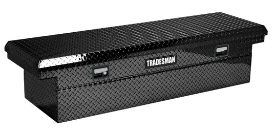 Tradesman 7111001LP 70 inch black aluminum low profile cross bed truck tool box