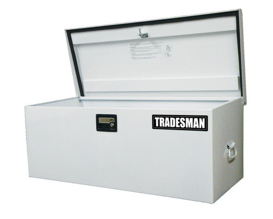 Tradesman 88048 42.75 inch white steel light duty job site box