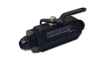 Vibrant -6AN to -6AN Male Shut Off Valve - Black - eliteracefab.com