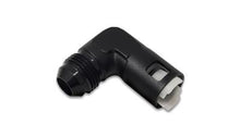 Load image into Gallery viewer, Vibrant Female -6AN to 5/16in Hose Barb 90 Degree Adapter Fitting - Anodized Black - eliteracefab.com