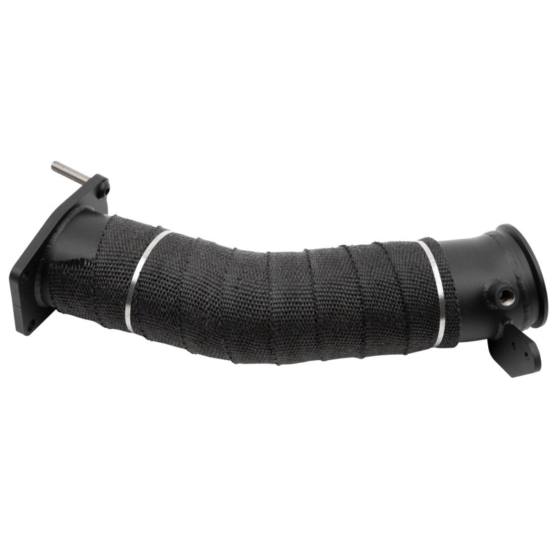 Wehrli WCF100129 3.5 inch downpipe black ceramic coated L5P Duramax heat wrapped