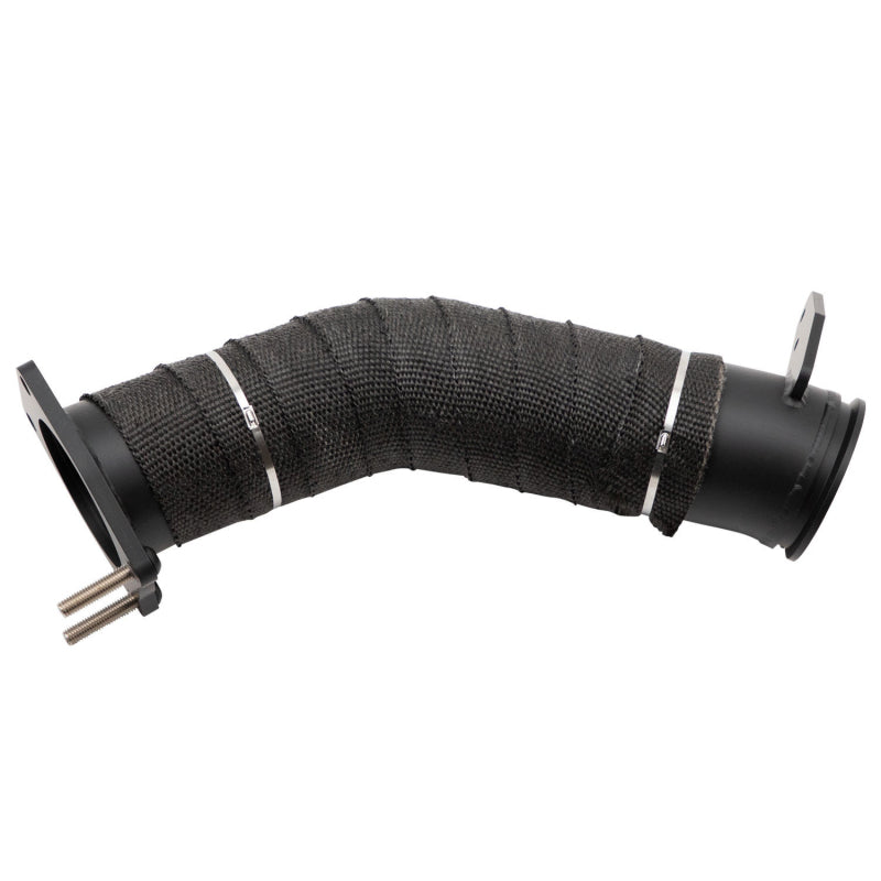 Wehrli WCF100129 3.5 inch downpipe black ceramic coated L5P Duramax heat wrapped