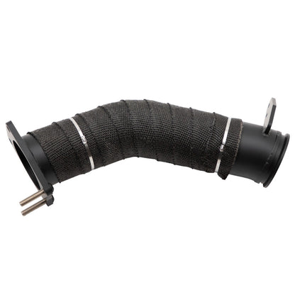 Wehrli WCF100129 3.5 inch downpipe black ceramic coated L5P Duramax heat wrapped