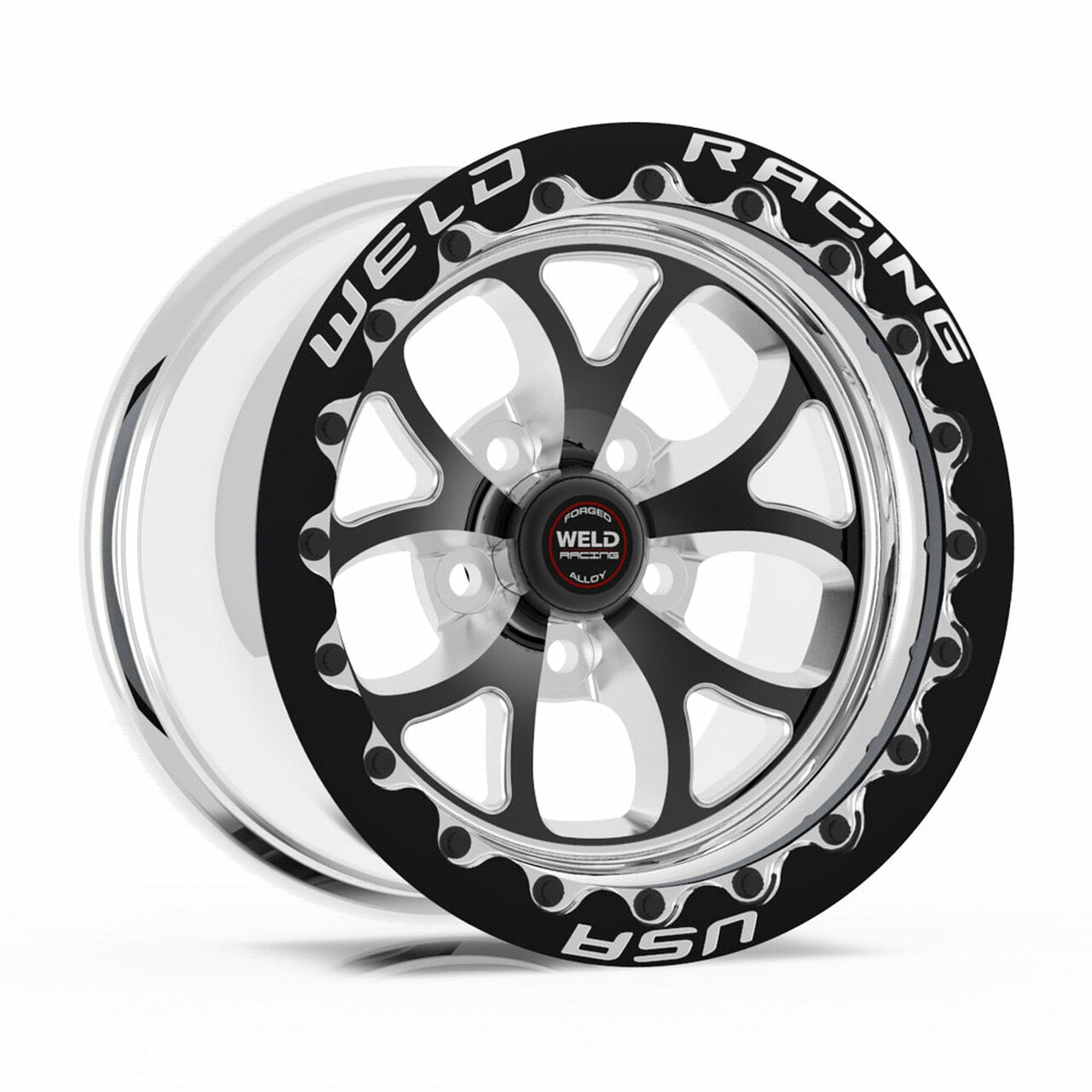 Weld S76 17x10 / 5x5 BP / 7.2in. BS Black Wheel (High Pad) - Single Beadlock - eliteracefab.com