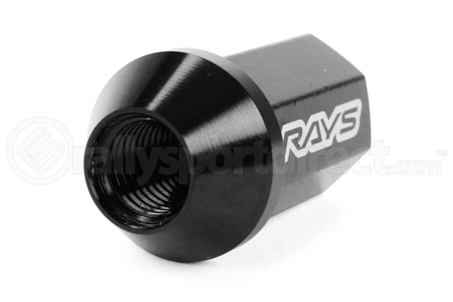 Rays L42 Dura-Nuts Straight Type Lug & Wheel Lock Set - Black / 12x1.50