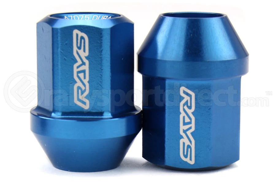 Rays L32 Dura-Nuts Straight Type Lug & Wheel Lock Set - 12x1.50 / Blue
