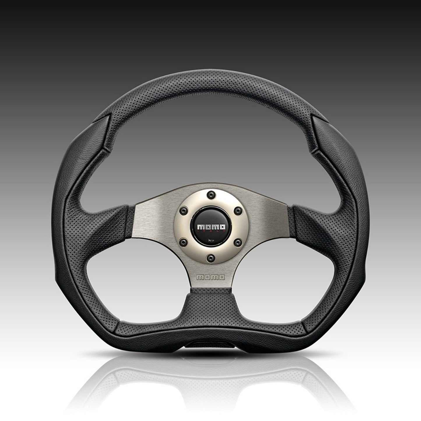 MOMO Eagle 350mm Black Leather Steering Wheel (EAG35BK0S) MOMO