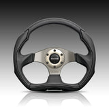 MOMO Eagle 350mm Black Leather Steering Wheel (EAG35BK0S)